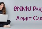 BNMU Part 3 Admit Card 2020