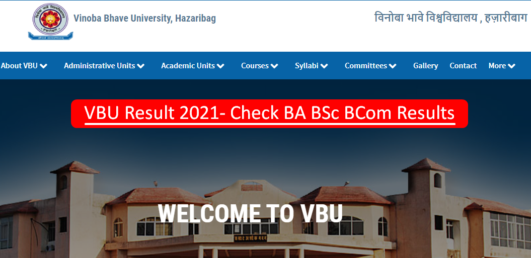 VBU Result 2021 (Out): Check Sem 1, 2, 3, 4, 5, 6 BA BSc BCom Results ...