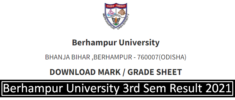 Berhampur University Result 2023 +3 Semester 1st 2nd 3rd 4th 5th 6th Results